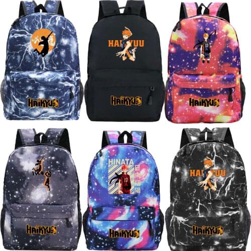 Haikyuu!! Anime Backpack Boys Girls School Backpacks for Children Teenager Travel Bags Students School Bags Rucksack Mochila