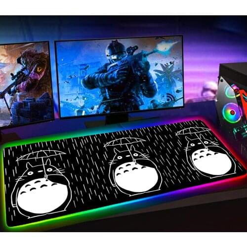 Rgb Studio Ghibli Spirited Away Totoro Gaming Accessiores Mouse Pad 90X40 Mause Pad LED Backlit Mat Alfonbrilla Raton Ordenador