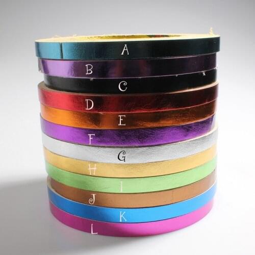 30meters/lot (10meters/pc) 12colors Newborn Shiny PU Leather Sticky Band for Metal Clips Luxury Ribbon TAPE for DIY Accessories