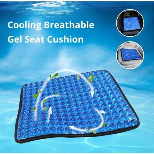 Summer Breathable Ice Pad Gel Cushion Car Seat Cushion Non-slip Massage Seat Pad Health Care Pain Release Office Chair Cushion