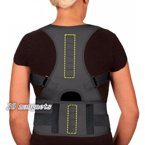 Medical Grade Adjustable Magnetic Posture Support Back Brace Relieves Neck Back and Spine Pain Improves Posture Free Shipping