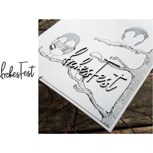 Metal cutting dies frohes fest words cut die mold Scrapbook cards making paper craft knife mould dies new 2019 diecuts