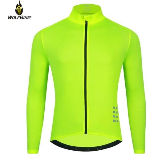 Wolfbike Breathable Mens Cycling Jersey Reflective Bicycle Riding Sports Clothing MTB Mountain Road Bike Top Shirts Jersey Wear