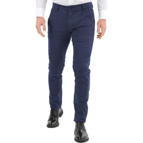 Men pants Slim Fit blue elegant winter pants Chino pocket America