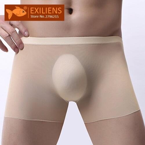 EXILIENS New Boxer Men Underwear Mens Boxers Mesh Sexy Perspective Male Calzoncillo Cueca Masculina Boxershorts Size M-2XL 0605