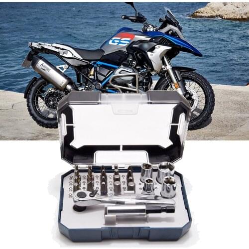 Motorcycle Rainbow Evo Set Screwdriver with small ratchet 26 Pieces tool For BMW R1200GS GSA R1250GS Adventure F750GS F850GS