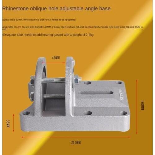 Inclined hole base water drilling machine Desktop hydraulic drilling machine Adjustable angle Accessories