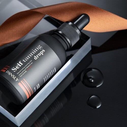 Natural Face Tan Drops Sun Tanning Oil Liquid Dark Self Tanning Serum Drops for Face Body Fake Bake Indoor Tanning Bed LotionNew