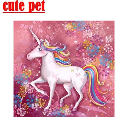 New Diy Diamond Painting Color unicorn diamond Crafts Embroidery Decor mosaic animal No Frame Cross Stitch full Diamond Painting