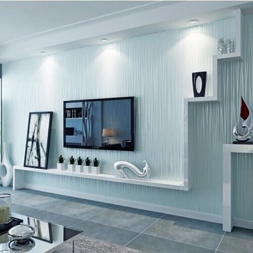 Beibehang wall paper home decor Modern pure color plain nonwovens wallpaper living room bedroom TV background 3D wallpaper