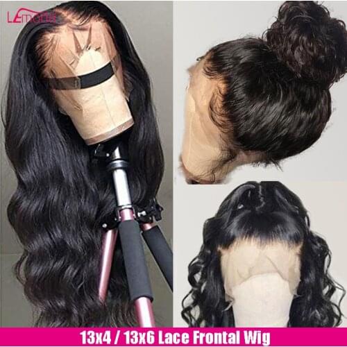 13x4 13x6 Body Wave Lace Front Wig HD Transparent Lace Frontal Wig Remy Peruvian Loose Deep Wave Lace Front Human Hair Wigs 180