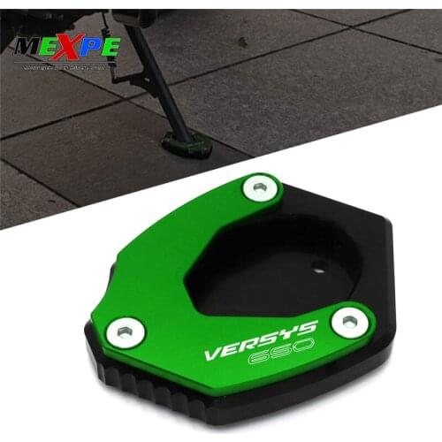 Suitable for Kawasaki motorcycle VERSYS650 CNC aluminum alloy side support enlarged and widened to stabilize versys650 2012 2019