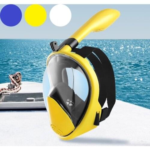 Adult youth underwater diving snorkeling anti-fog mask set diving full face breathing mask safety waterproof swimming equipment