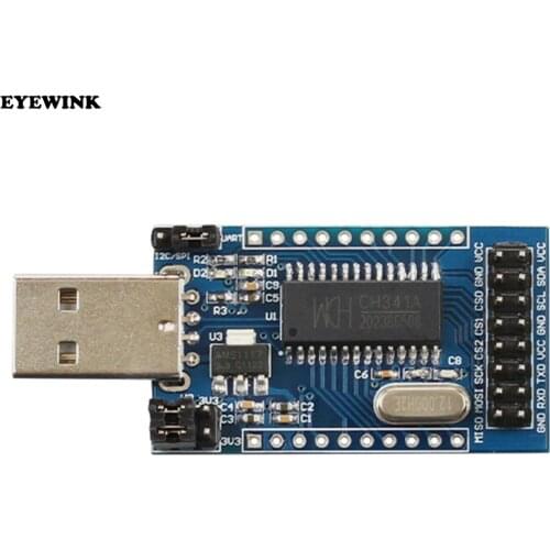 CH341A Programmer USB to UART IIC SPI I2C Convertor Parallel Port Converter Onboard Operating Indicator Lamp Board Module