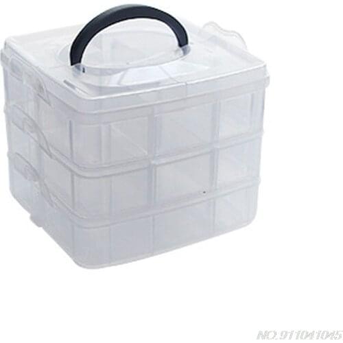 Transparent Portable Large Jewelry Organizer Storage Box Container Case Display N23 20 Dropshipping