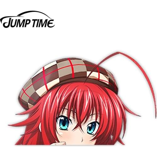 Jump Time High School DxD Rias Gremory 246 Cute Anime Girl Peeker Vinyl Decal Window Waifu Car Stickers