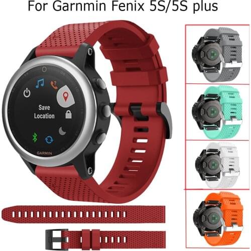 20mm Sport Silicone Watchband Wriststrap for Garmin Fenix 5S 5Splus Easy Fit Quick Release wirstband