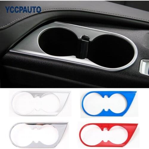 Car Styling For Chevrolet Camaro 2016 Up Front Water Bottle Trim Frame Cover Interior Stickers Accessories Parts ABS