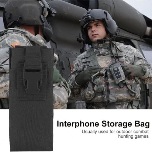 Walkie Talkie Bag Hunting Radio Pouch Lightweight Water Bottle Interphone Storage Bag Pouch Molle System Bag