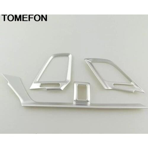 TOMEFON For Honda Civic 10th 2016 2017 2018 Sedan Front Air Condition AC Vent Outlet Cover Trim Sticker Interior Accessories ABS