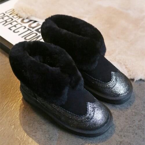Top Fashion New Women Boots Winter Women Shoes 100% Genuine Sheepskin Leather Snow Boots Lady Warm Ankle Shoes
