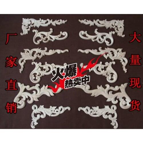 Corner flower fashion corners solid wood corner flower door furniture applique oak wood style dongyang wood carving