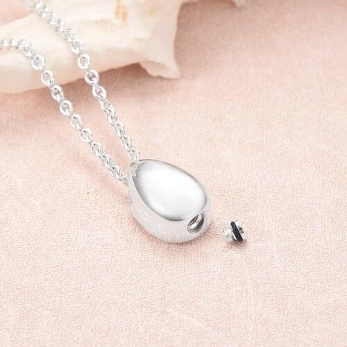 Teardrop Cremation Jewelry for Ashes Pendant Locket Keepsake Memorial Urn Necklace for Women Girl Kids