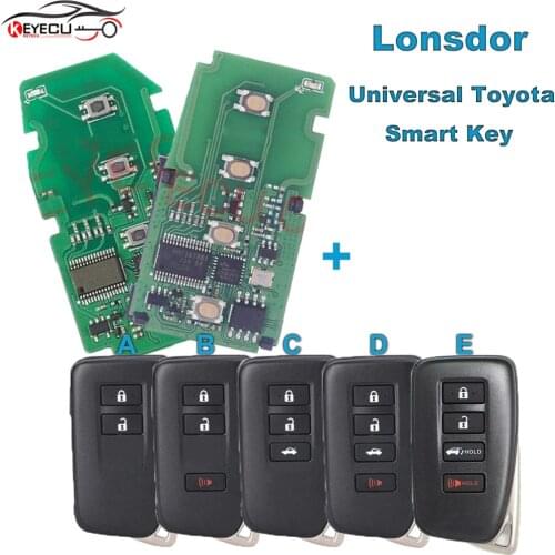Lonsdor Smart Key Universal Remote Key for Toyota Smart 8A for K518 KH100 KeyTool Support Renew and Rewrite 0020 2110 3330 0010