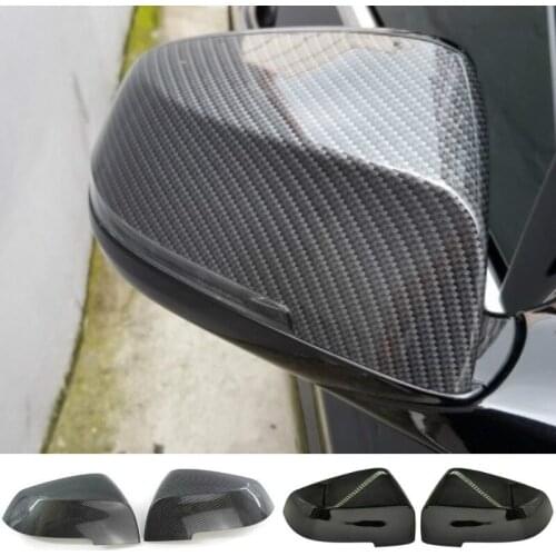 1 Pair Carbon Fiber Side Wing Replacement Rearview Mirror Cover Cap for BMW F10 F11 2014 2015 2016 2017
