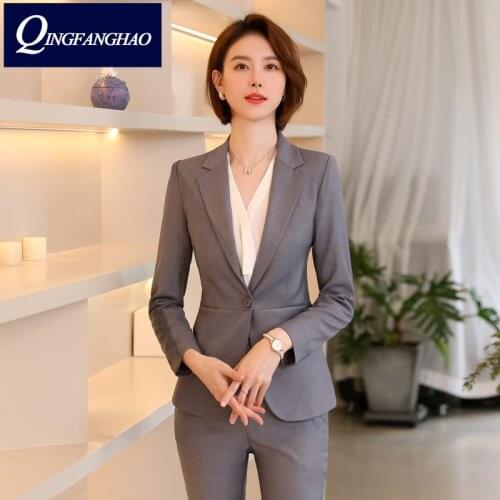 Women Office Wear high quality long sleeve Blazer And Pant Or Skirt Set Ladies work wear set more size Business suit 6128