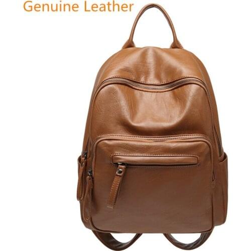 Women Backpack for School Style Leather Bag For College Simple Design Women Casual Daypacks mochila Female Famous Brands