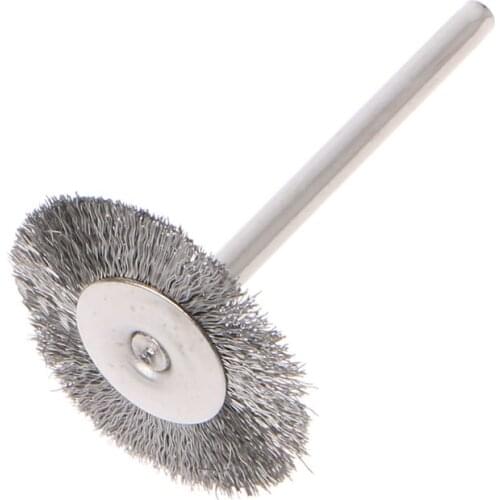 10pcs 22mm Platinum Blade Stainless Steel Wire Wheel Brush Rotary Tool for Mini Drill Polishing Accessories