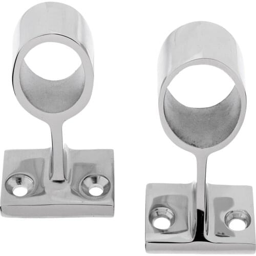 2 Pieces Boat Hand Rail Fittings Center Stanchion Marine 316 Stainless Steel
