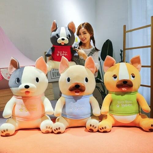 23/45/55cm New Kawaii Bulldog Doll Lovely Soft Stuffed Plush Puppy Toy Pillow for Children Baby Girls Birthday Gifts