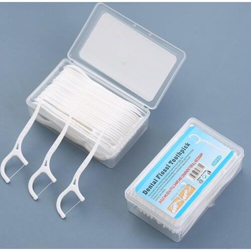 50/100pcs Dental Floss Flosser Picks Toothpicks Teeth Stick Tooth Cleaning Interdental Brush Dental Floss Pick Oral Hygiene Care