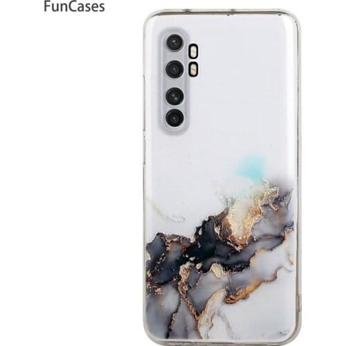 Luxury Marble Cases For estojo Xiaomi Mi Note 10 Lite Telefoon Telephone Cover sFor Xiaomi coque Note 10 Lite Soft TPU Shell mi