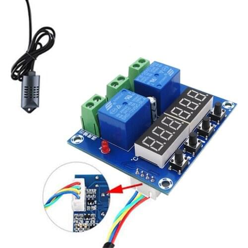 XH-M452 Humiture LED Digital Thermostat Humidistat DC 12V Home Temperature Humidity Controller Regulator Thermometer Hygrometer