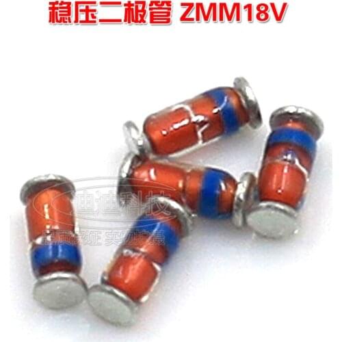 ZMM18V SOD80 LL34 1206 Cylindrical Glass 0.5W 18V New Patch Zener Diode