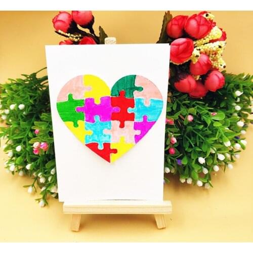 Valentines Day Love puzzle Metal Cutting Dies Stencil DIY Scrapbooking Album Stamp Paper Card Embossing Craft Decor 85LA