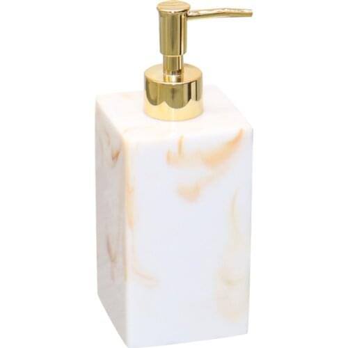 500ml Marble Texture Resin Soap Dispenser For Bath Imitation Jade Gold Silver Pressing Essence Lotion bottle for Bathrom