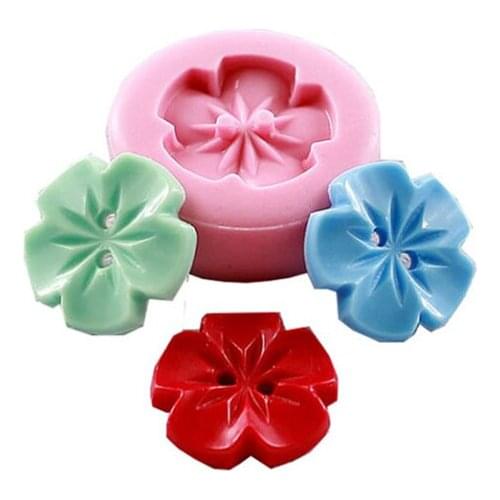 Fondant Cake Mold Gum Flower Chocolate Mould Decorating Baking Tools Polymer Clay Very Small !!!!! Mini Button Silicone PRZY 001