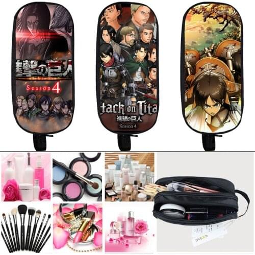 Hot Sale 3D Printed Shingeki No Kyojin Pencil Case Attack on Titan Pen Bag Pencil Box Stationery Storage Bag Cosmetic Case Pouch