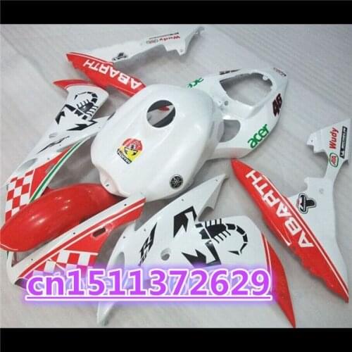 Injection mold YZF R1 Fairing kit for YZF R1 04 05 06 YZF-R1 04-06 YZF1000 white red YZF R1 2004 2005 2006 fairing parts-D D