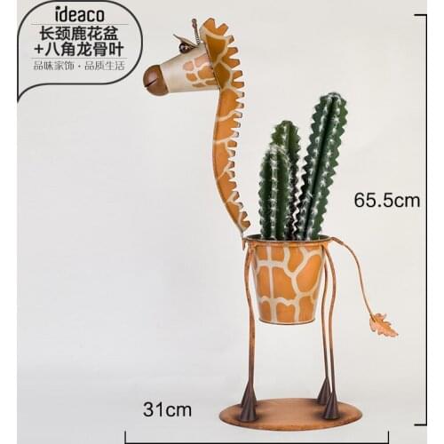 Creative Iron Animal Nordic American Minimalist Fleshy Living Room Ornaments Home Decore Flower Pots Decorative Home Vase