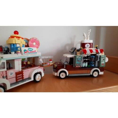 LOZ Mini Blocks City Series Street view 480pcs+ FOOD truck fruit/icecream shop learning I-Interactive Assemble Toys Brinquedos