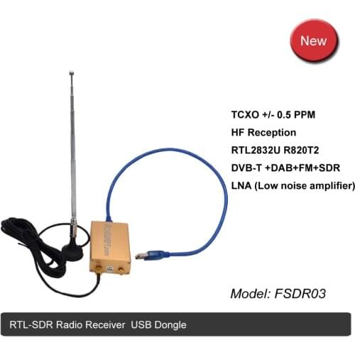 Best SDR RTL2832U R820T2 HF reception TXCO 0.5 PPM SMA software defined radio Low Noise Amplifier
