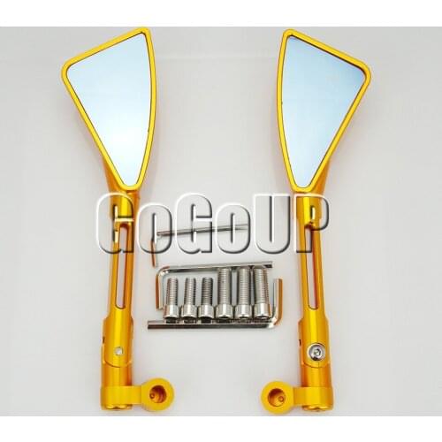 Motorcycles CNC Rearview Mirrors for Yamaha XVS650/Drag Star 650/V Star 650 1997-2010 Gold Free Shipping