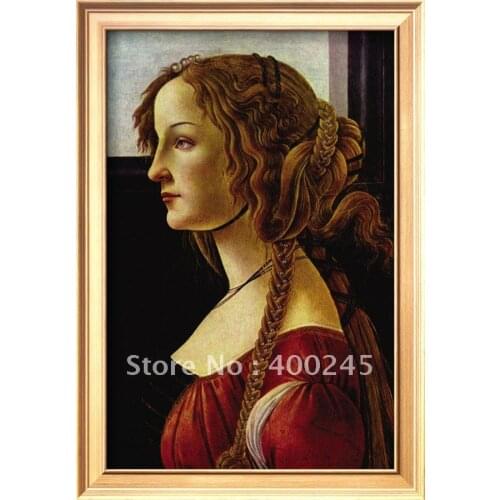 Musuem quality+100% handmade oil on canvas Portrait oil painting The Birth of Venus c.1485 (detail) by Sandro Botticelli