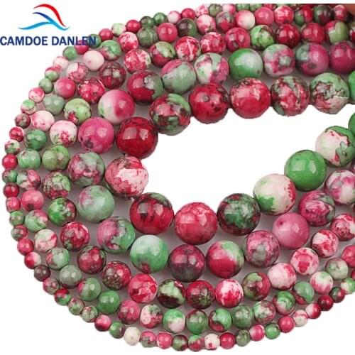 Natural Clay Imitation Epidote Ceramic Round Beads 4 6 8 10 12mm Diy Handmade Spacer Beads Jewelry Bracelet Making Wholesale