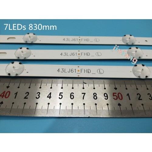 New 60 PCS/set 7LED 830mm LED Backlight strip for LG 43LH590V 43LH510V 43LH5700 6916L-2743A 6916L-2743B 43 V16.5 ART3 2743